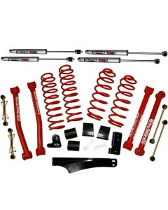Skyjacker JK2501KCRM 2.5" Standard Lift Kit with M95 Performance Shocks and Lower Arms in Classic Red for 07-18 Jeep Wrangler Unlimited JK 4 Door