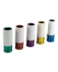 Performance Tool W32902 5 Piece 1/2" Drive Thin Wall Impact Sockets 