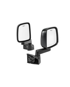 Quadratec  03-06 Factory Styling Replacement Mirror Kit in Black for 87-18 Jeep Wrangler YJ, TJ, 18-21 JK, JL & JT with Aftermarket Tube Doors 