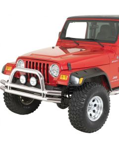 Quadratec  QR3 Dual-Tube Front Bumper with Hoop for 76-06 Jeep CJ, YJ, TJ & Unlimited