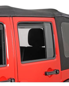 WeatherTech 81443IM Rear Side Window Deflectors in Dark Smoke for 07-18 Jeep Wrangler Unlimited JK