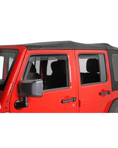 WeatherTech 82443 Side Window Deflector Set in Dark Smoke for 07-18 Jeep Wrangler Unlimited JK
