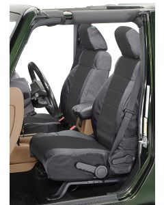 Coverking  Front Ballistic Nylon Seat Covers for 07-10 Jeep Wrangler Unlimited JK 4 Door with Seat Height Adjuster