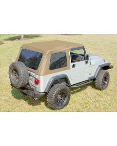 Rugged Ridge 13751.37 XHD Bowless Soft Top with Door Surrounds in Spice for 97-06 Jeep Wrangler TJ