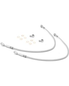 RR SS BRAIDED BRAKE HOSE 97-06 TJ FRONT