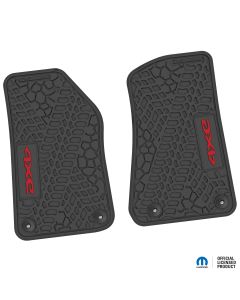 18-24 Jeep JL 2 Dr Front -Tire Tread/Scorched Earth Scene w/ 4xe Insert - Black w/ Red Insert