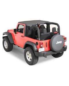 QuadraTop 11022.2435 Bimini Top in Black Diamond for 07-18 Jeep Wrangler JK 2 Door