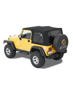 Bestop 79841-17 Twill Replace-a-top Soft Top with Tinted Windows without Doors in Black for 97-06 Jeep Wrangler TJ