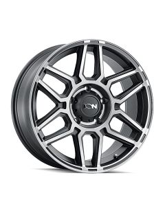ION TYPE 146 MATTE BLACK W/MACHINED DART TINT 17X9 5-127 0MM 78.1MM