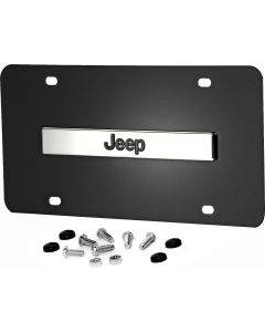 AUG 3D LOGO BLK PC JEEP LOGO PLATE