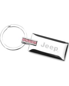 Automotive Gold KC9121PJEE Jeweled Jeep Logo Keychain in Purple 