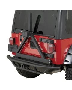 Quadratec  QRC Rear Bumper with Tire Carrier for 87-06 Jeep Wrangler YJ, TJ & Unlimited