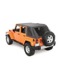 Rampage Products 109835 Sailcloth Trail Top Soft Top with Tinted Windows in Black Diamond for 07-18 Jeep Wrangler Unlimited JK 4 Door
