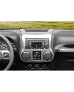 Rugged Ridge 11157.24 Center Radio Trim in Charcoal for 11-18 Jeep Wrangler JK