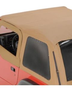Rampage Products 1095170423 Frameless Trail Top Replacement Driver Side Tinted Window in Spice for 97-06 Jeep Wrangler TJ with Rampage Frameless Trail Top ONLY