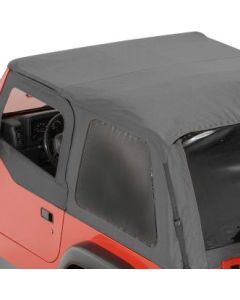 Rampage Products 1096350423 Frameless Trail Top Replacement Driver Side Tinted Window in Black Diamond for 04-06 Jeep Wrangler Unlimited TJ with Rampage Frameless Trail Top ONLY