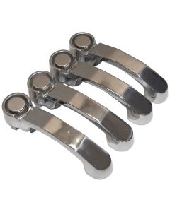 Crown Automotive RT34005 Stainless Steel Door Handle Set for 07-18 Jeep Wrangler JK & 08-09 Liberty KK