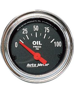 CHROME 2 1/16 OIL GAUGE 0-100 PSI