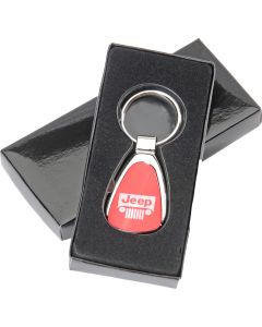 AUG TEAR DROP JEEP GRILLE KEY CHAIN RED