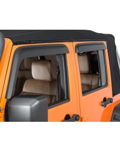RUR WINDOW VISOR MATTE BLK JK 4DR