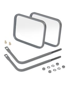 Crown Automotive RT30005 Safari Mirrors in Black for 76-18 Jeep CJ and Wrangler YJ, TJ, JK & Unlimited