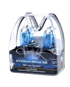 Hella H71070201 Optilux by  Extreme White H4 12V 100/80W XB Bulb Pair 
