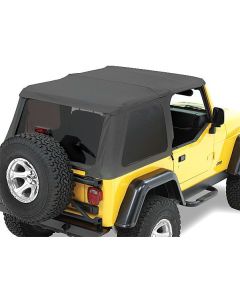 Bestop 5282015 Trektop NX Replace-a-top Soft Top in Black Denim for 97-06 Jeep Wrangler TJ with Trektop NX