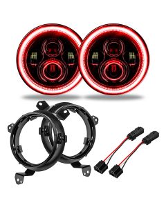 ORL HI-PWR PROJ LED HDLGHT RED HALO JL