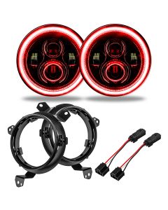 ORL HI-PWR PROJ LED HDLGHT RED HALO JL