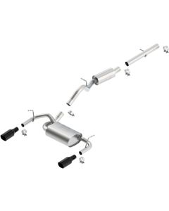 BORLA CATBACK 12-UP JK 2DR DUAL BLK TIP