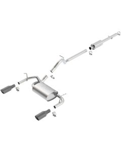 BORLA CATBACK 12-UP JK 4DR DUAL BLK TIP