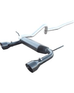 Pypes Performance Exhaust SJJ17SB 4.5" Dual Cat-Back System with Black Tips for 07-18 Jeep Wrangler JK 2 Door