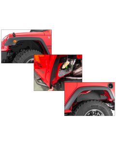 Tactick JK Front and Rear Fender Liner Kit W/ Grit Panel