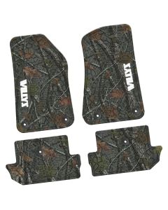 FlexTread  Tire Tread/Scorched Earth Scene Front & Rear Floor Liners with WILLYS Insert for 18-23 Jeep Wrangler JL