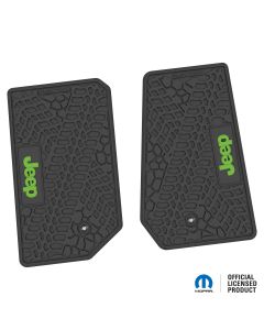 07-13 Jeep JK 2 Dr Front -Tire Tread/Scorched Earth Scene w/ JEEP Insert - Black w/ Lime Insert