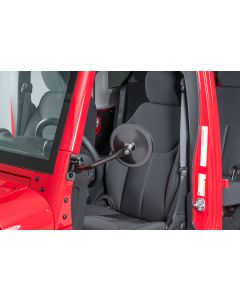 Quadratec  Quick Release Mirrors with Round Head for 97-18 Jeep Wrangler TJ, Unlimited, Wrangler & Wrangler Unlimited JK