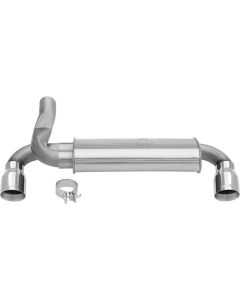 DynoMax 39528 Super Turbo Axle Back Exhaust with Dual Exit in Polished Stainless Steel for 07-18 Jeep Wrangler JK with 3.6/3.8L