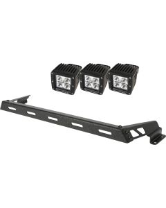 RUR HOOD LIGHT BAR LIT 3 SQ TEX BLK JK