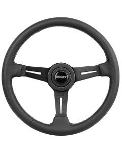 COLLECTORS STEERING WHEEL BLK LEATHER