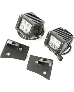 RUR WINDSHIELD BRKT LED SQ TEX BLK JK