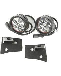RUR WINDSHIELD BRKT LED RND TEX BLK JK