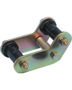 RockJock CE-9081 Rear Boomerang Shackles (Pair) in Black for 87-95 Jeep Wrangler YJ