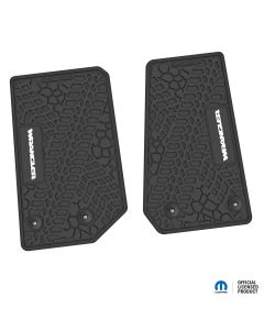 14-18 Jeep JK 2 Dr Front -Tire Tread/Scorched Earth Scene w/ Wrangler Insert - Black w/ White Insert