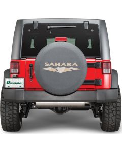 Mopar 82212321 Jeep Logo Tire Cover Black Denim with "Sahara" Fits P255/70R18 Tires