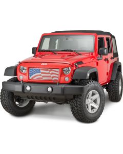 Rugged Ridge 12034.32 Spartan Grille with Flag Mesh Insert Kit for 07-18 Jeep Wrangler JK