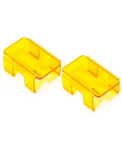 QUA 4IN RECT LED LIGHT COVER PAIR AMBER 97109 1321