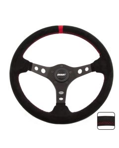 Grant Products  Racing Edition Steering Wheel in Lightweight Aluminum with Ultra Suede Grip & Top Stripe