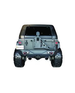 SLANT SPARE TIRE MOUNT JK BLK POWDER