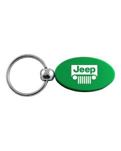 Automotive Gold  Jeep Grill Logo Oval Keychain 