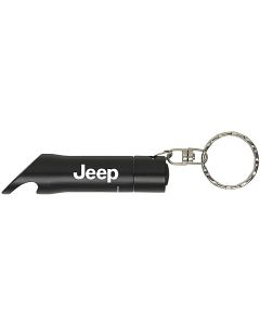 Automotive Gold  Jeep Logo LED Flashlight-Bottle Opener Keychain 